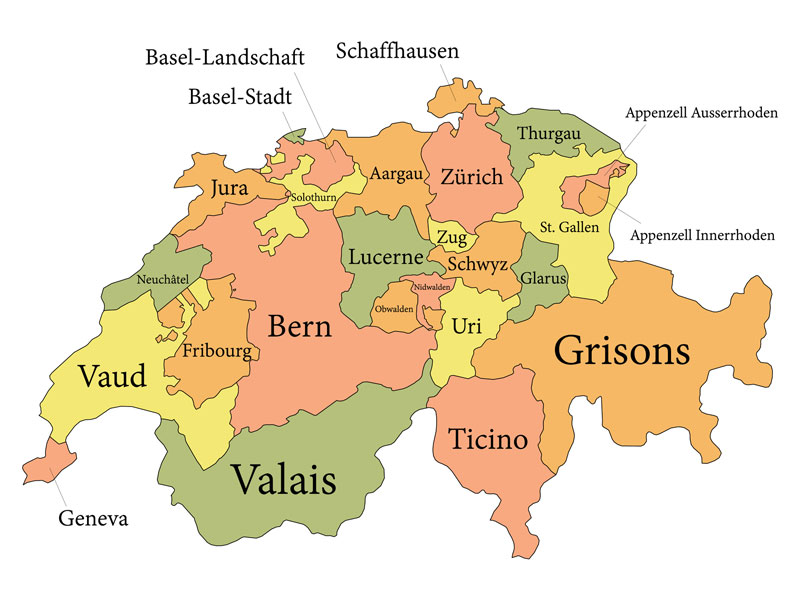 26 bang khác nhau tạo nên nhiều nên văn hóa khác nhau tại Thụy Sĩ